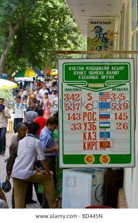 Money changer rates in Dushanbe