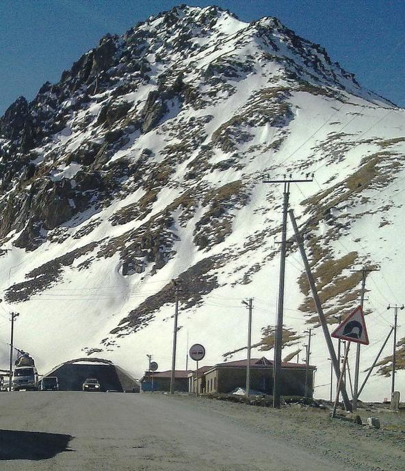 tunnel crossing the Kyrgyz range on the M41